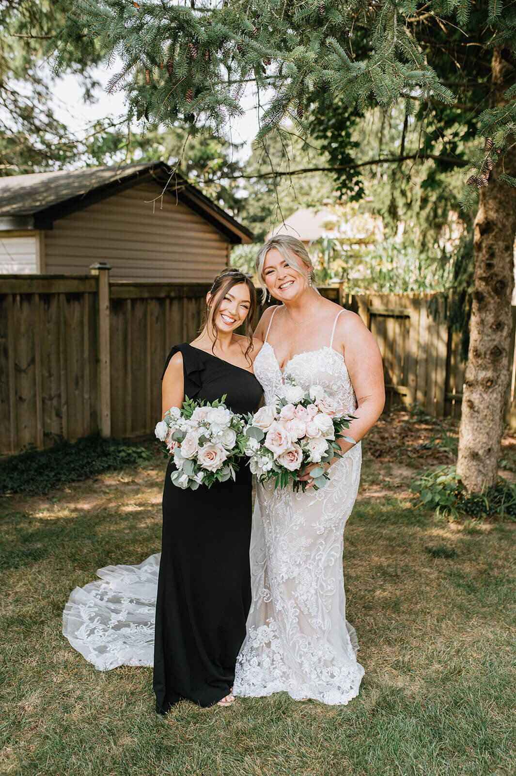 Bride-with-bridesmaid