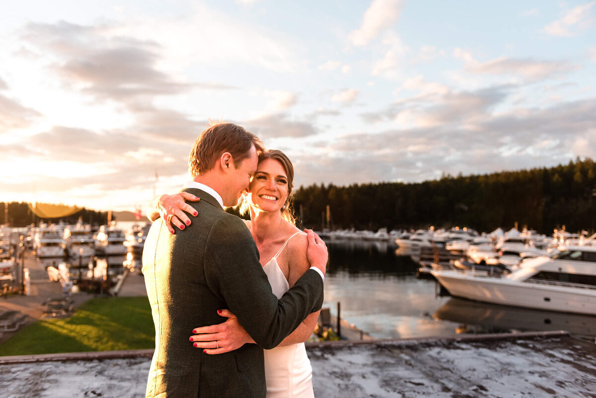 Couple at Roche Harbor Resort Wedding