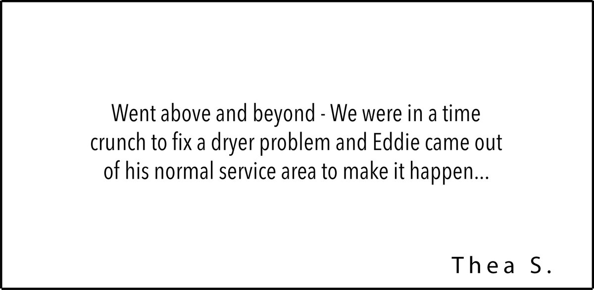 appliance repair review dryer repair fixed outside of normal service area