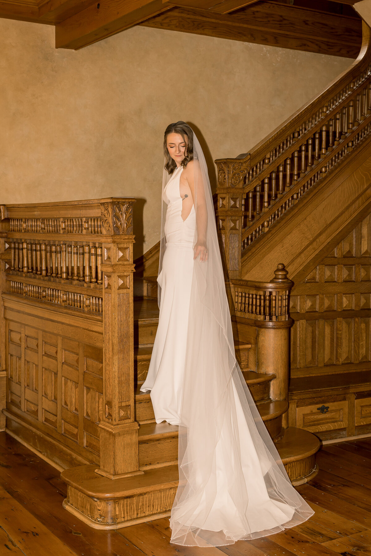 wedding photo of a bride in Central MN at Crooked Willow