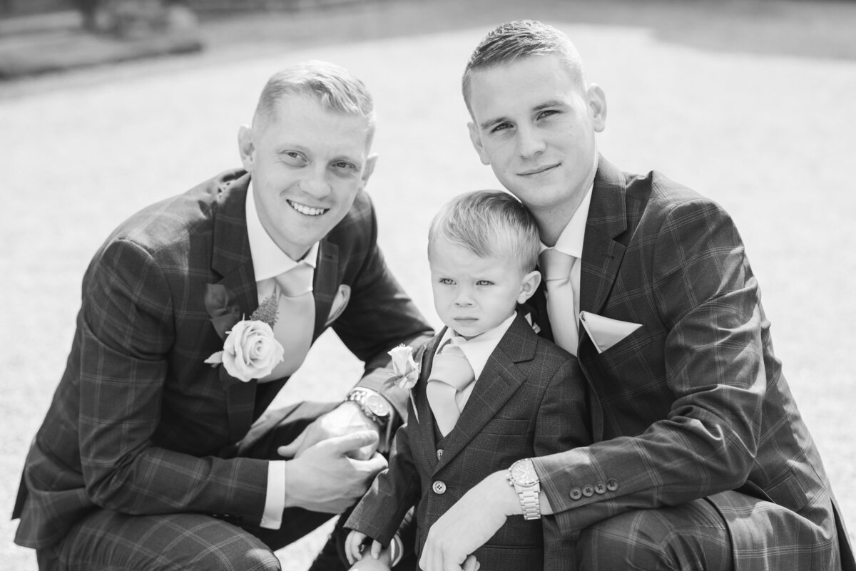 Groomsmen, Groom his son and brother