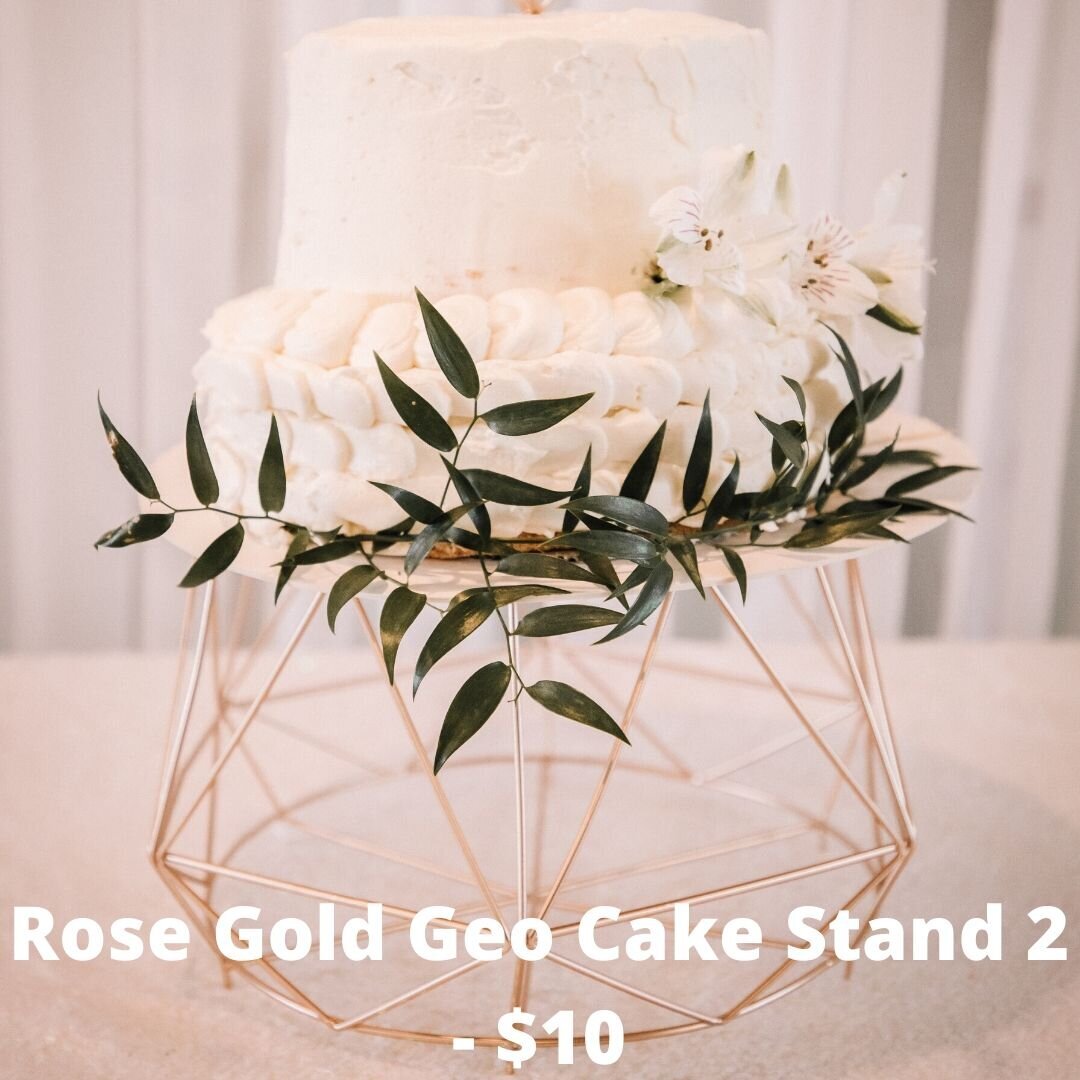 rose gold geo cake stand 2