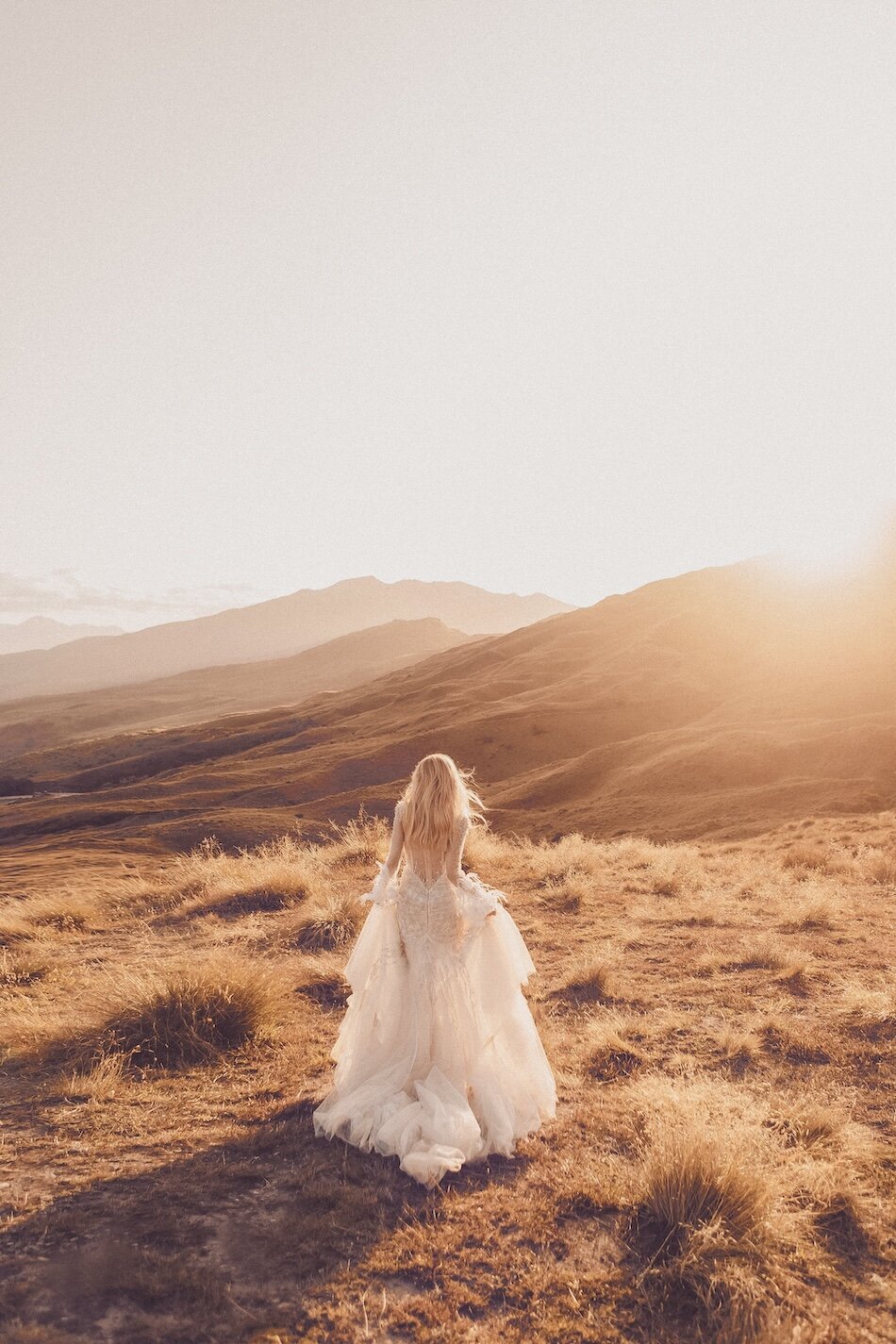 Luxury Editorial Photoshoot, Queenstown. Inbal Dror couture dress.