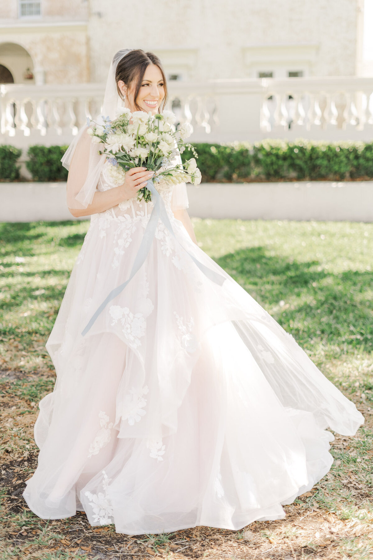 bride loving life happy and msiling
