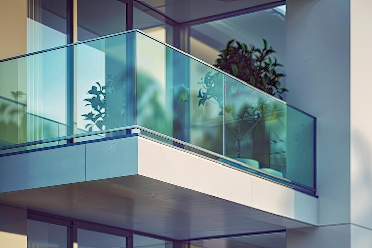 Obscured View Railing Frameless Glass Railings for Coastal Homes and Waterfront Views
