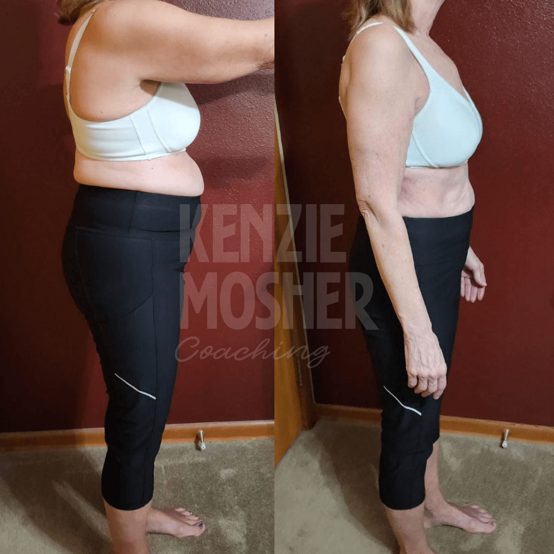 Before and after transformation showing reduced stress and improved vitality.