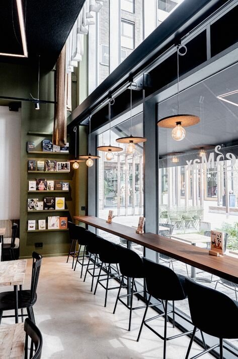 Stylish café and workspace, an inspiring environment for entrepreneurs.