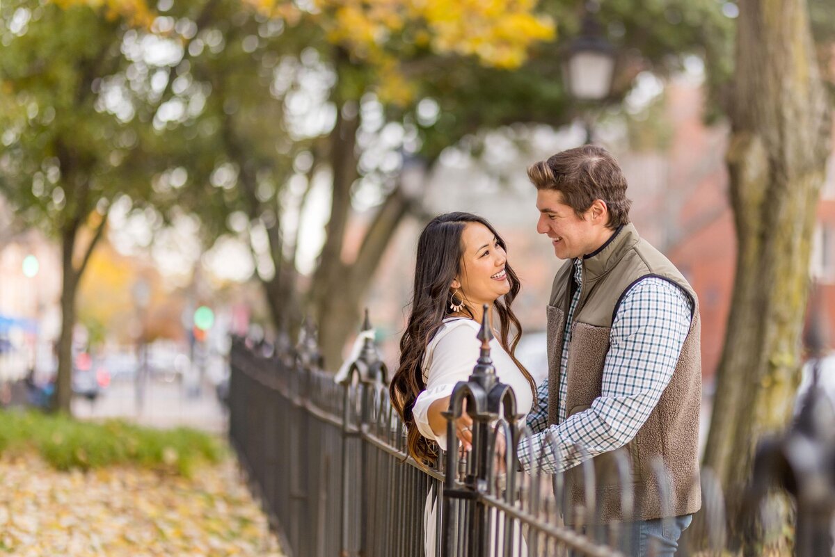 boston area newburyport historic engagement photo session fall 