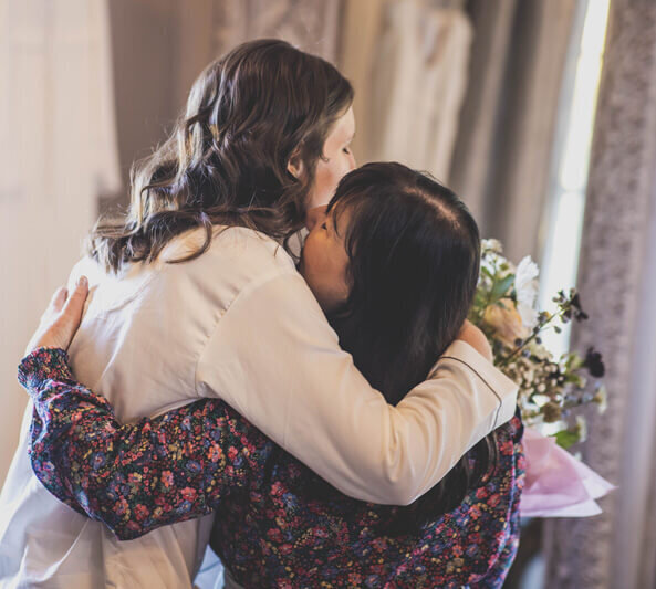 bride and florist