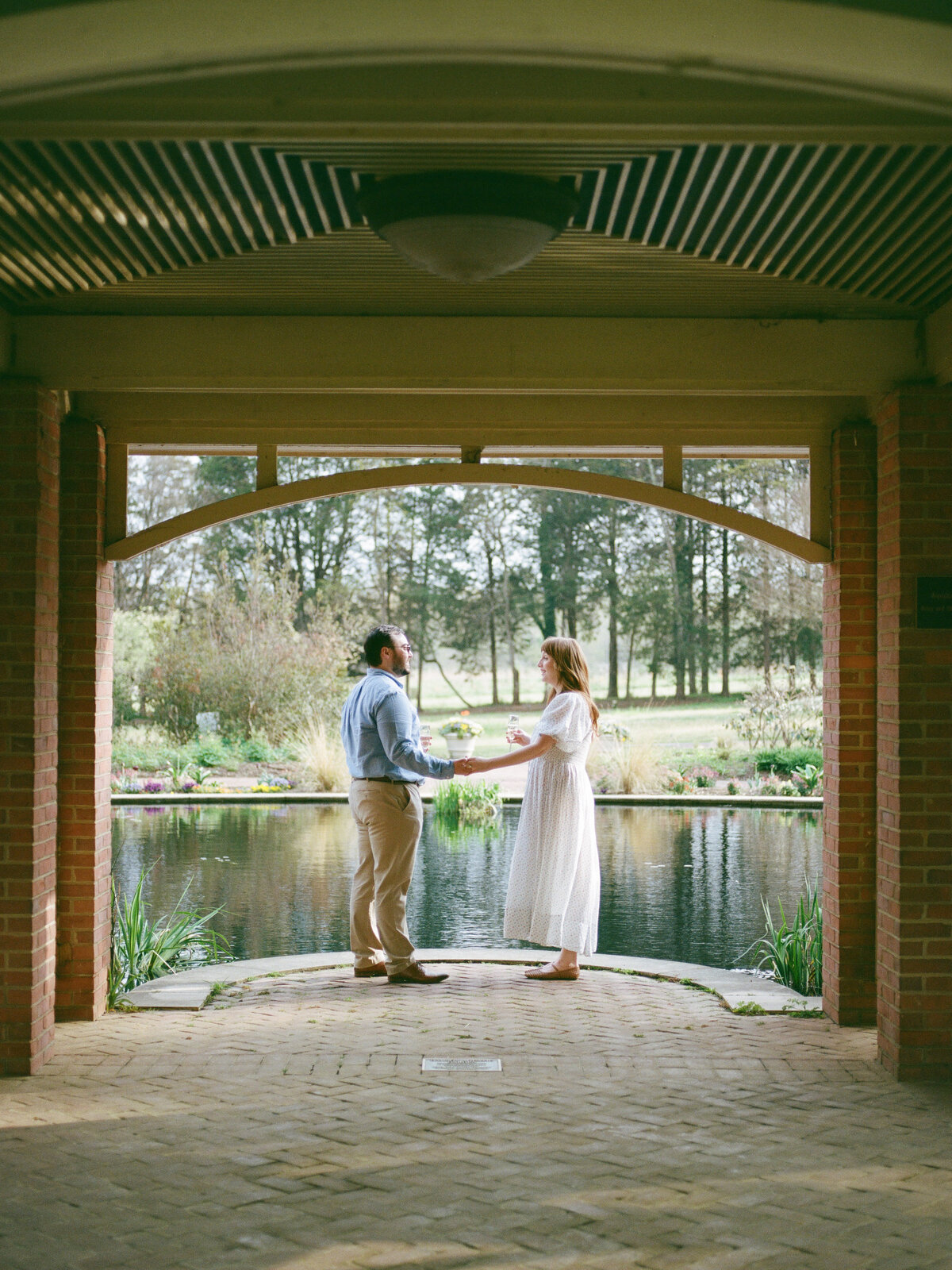 couple at huntsville botanical garden lifestyle family photography session by fauna & film