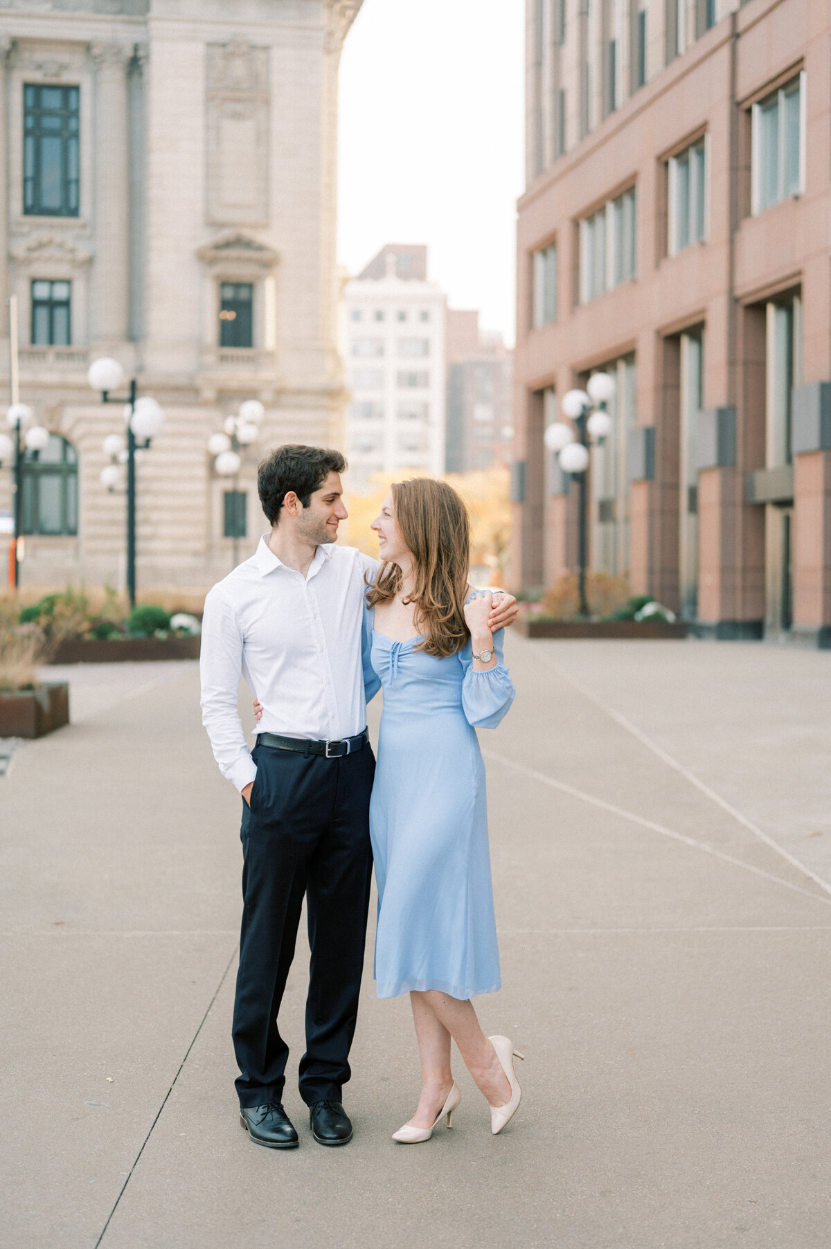 Old Courthouse Engagement Session in Downtown Cleveland-15