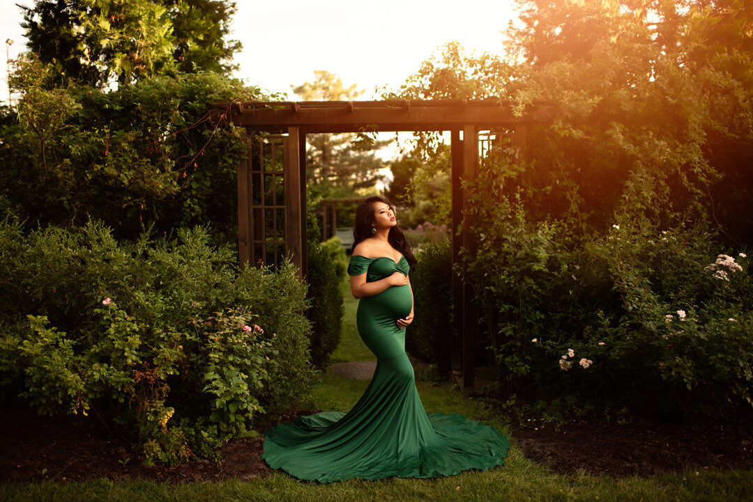 Grand Rapids Maternity Photography Cradling Belly by For The Love Of Photography