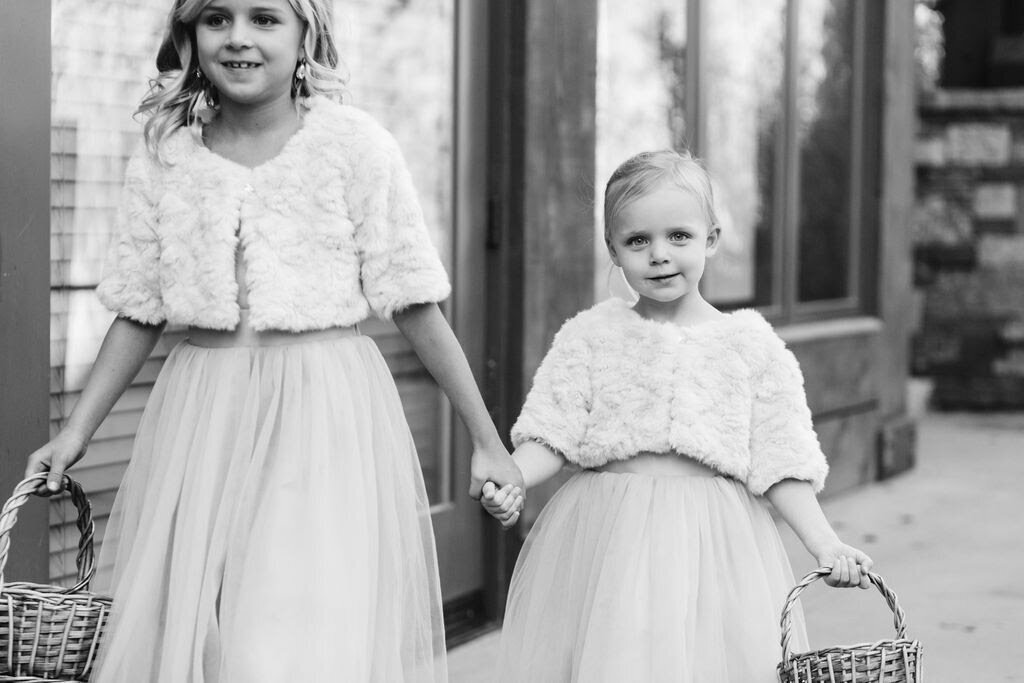 Flower girls fall Donovan Pavilion Wedding