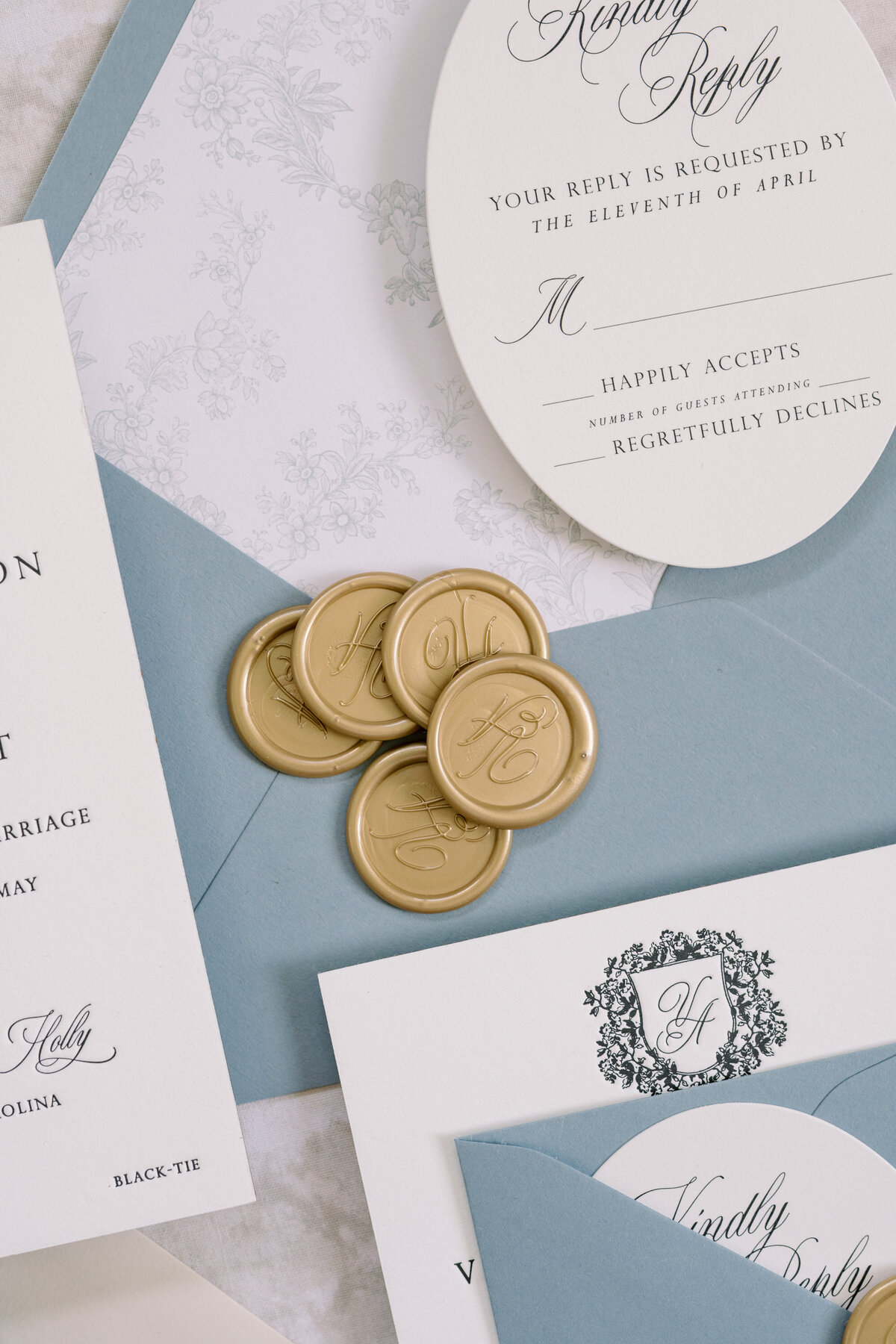 Custom letterpress wedding invitations North Carolina