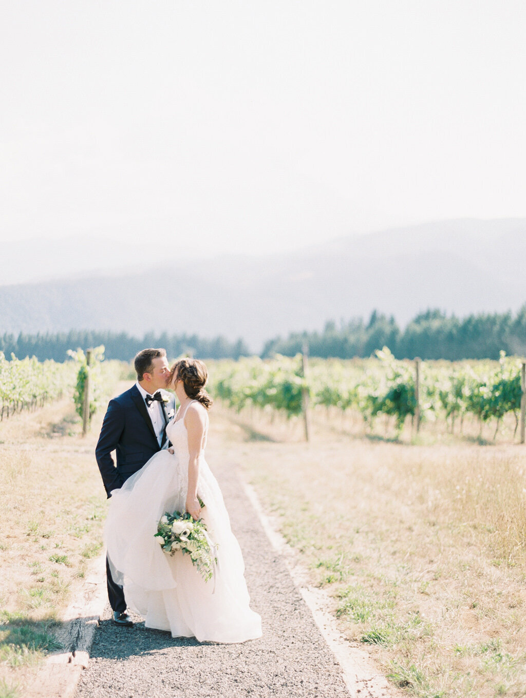 Gorge Crest Vineyard Washington Summer Wedding Ball Photo Co PNW Fine Art Film Wedding Photographer-13