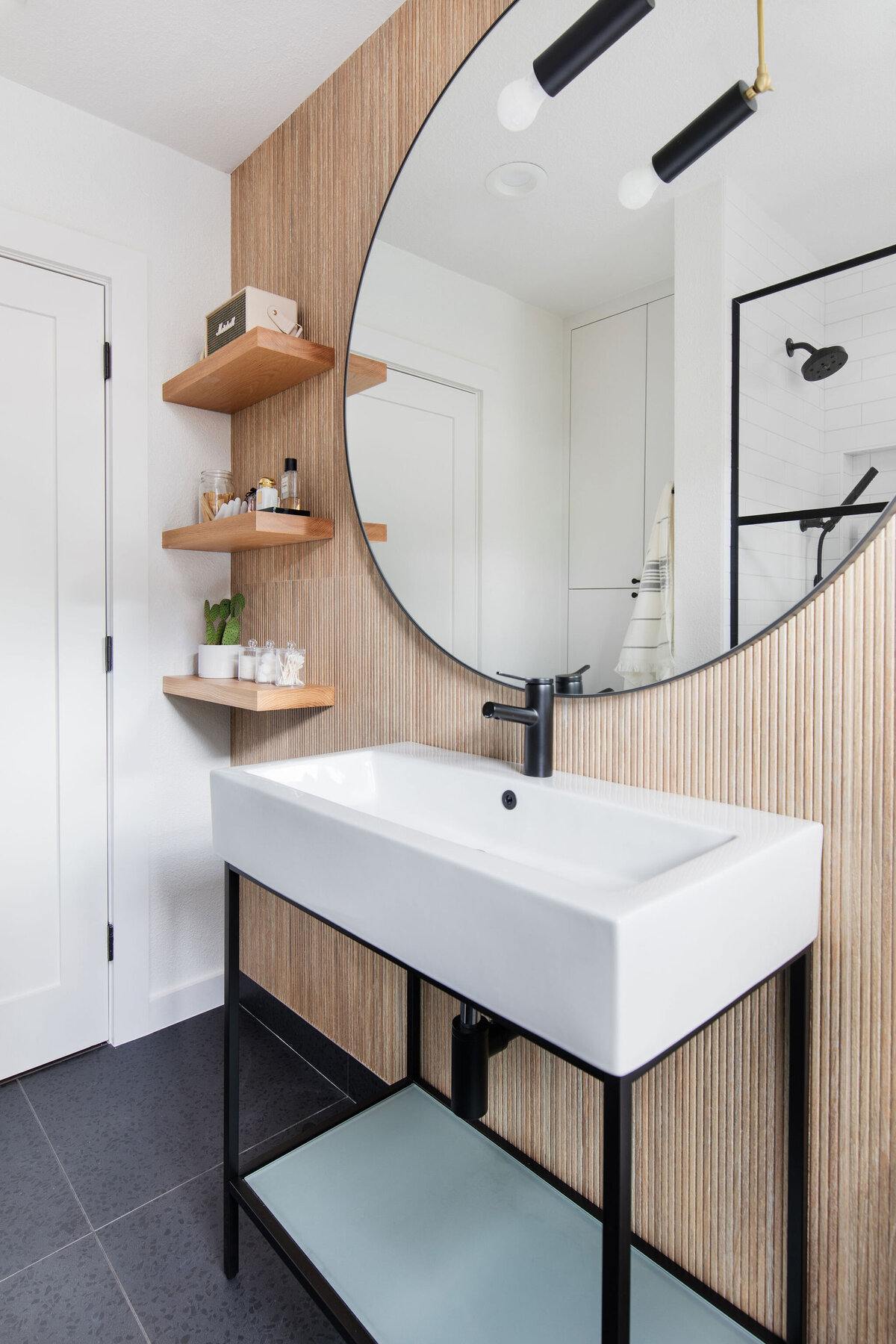 modern chic posh bathroom remodel rental design 3