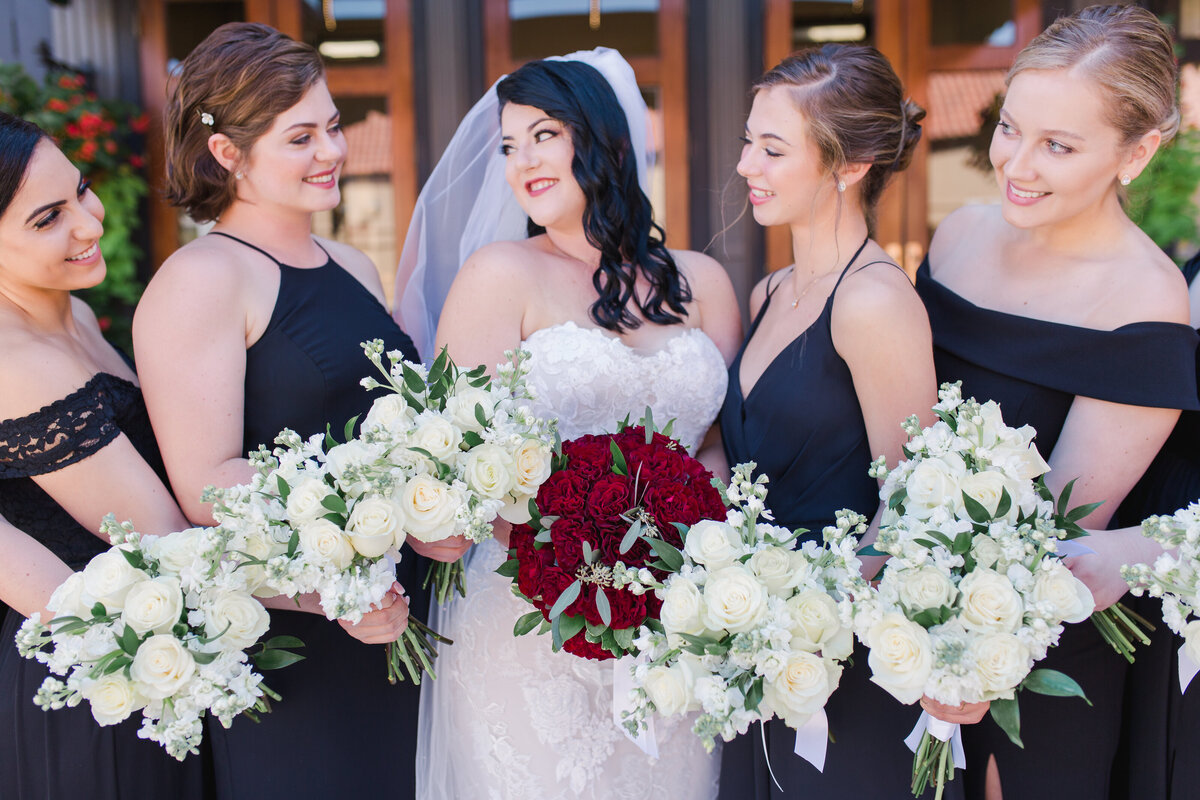 Classic black, white and red wedding at Blennerhassett Hotel