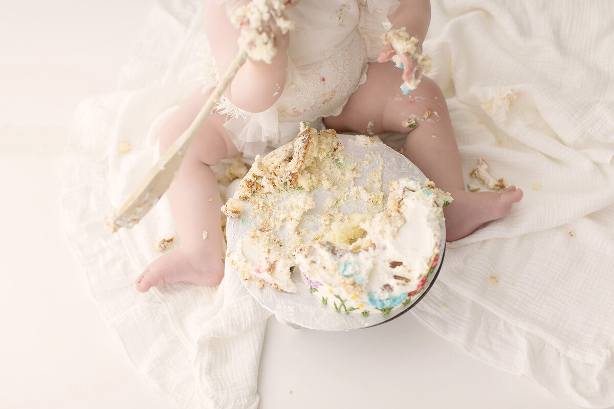 Smashed-cake-Cleveland-first-birthday-session