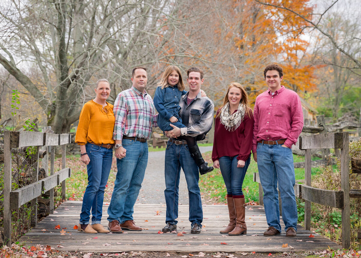 Fall family portrait at farm in Palmyra, NY