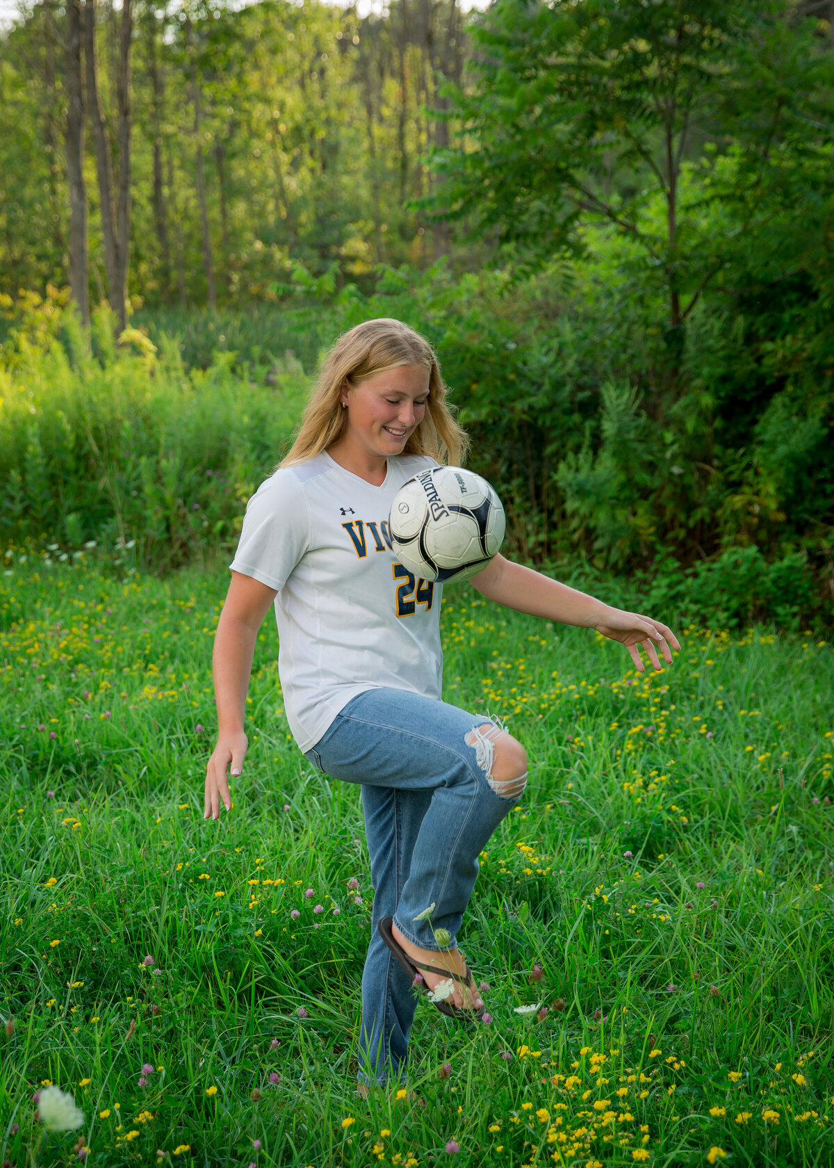 Soccer senior pics. girls from Victor