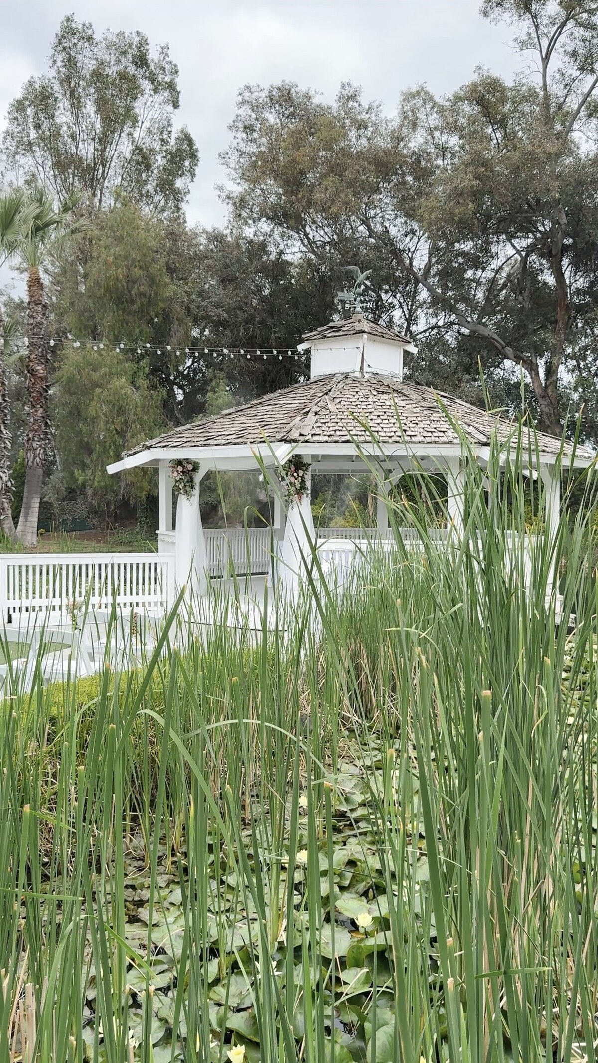 Wedding ceremony gazebo at The Orchard Wedgewood Weddings in Riverside.