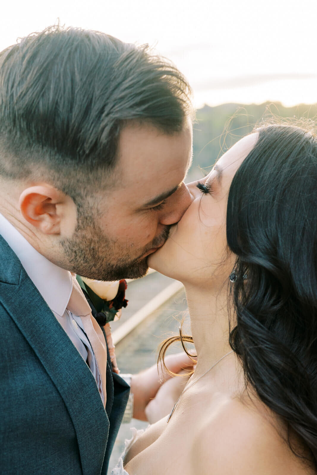 Bridal portrait captured by Vanessa Montano Photography – Livermore vineyard at sunset.