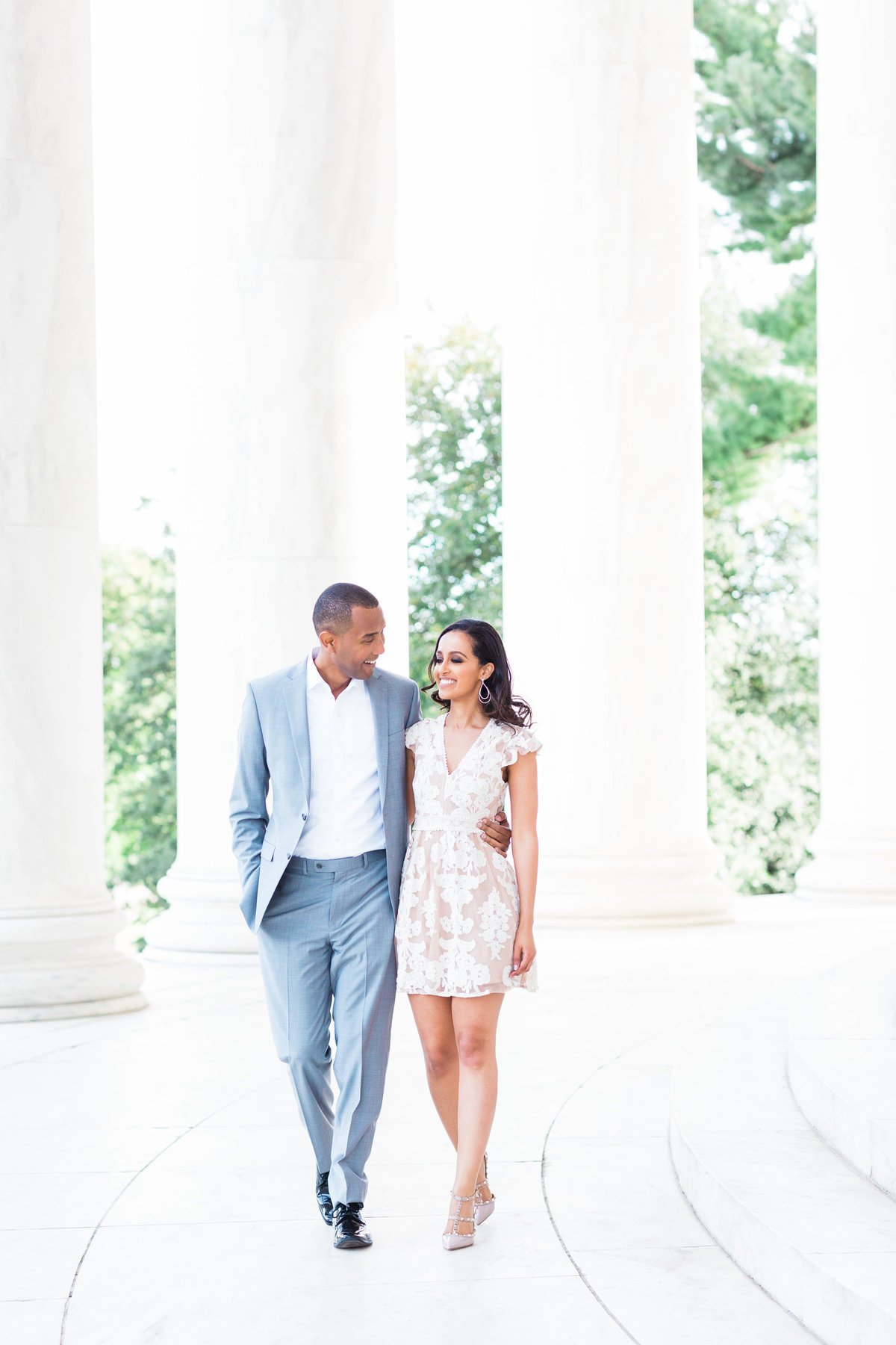 fine art engagement photos Jefferson Memorial