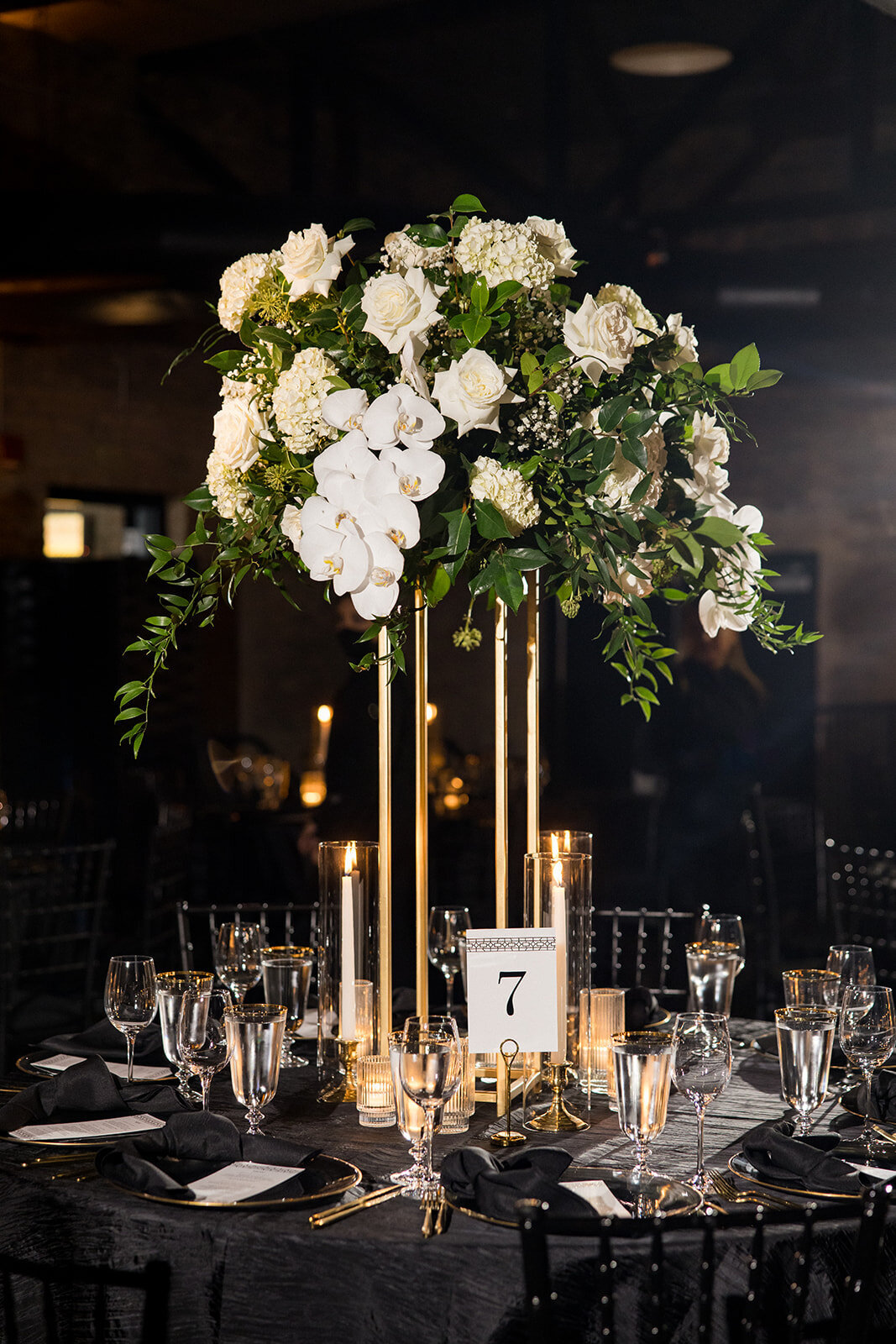 elevated-white-floral-on-gold-riser-revel-motor-row-HBICWeddings