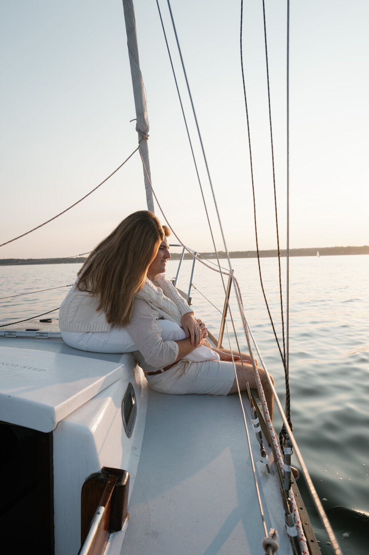 Sailboat Engagement Photography in Cape Cod 6