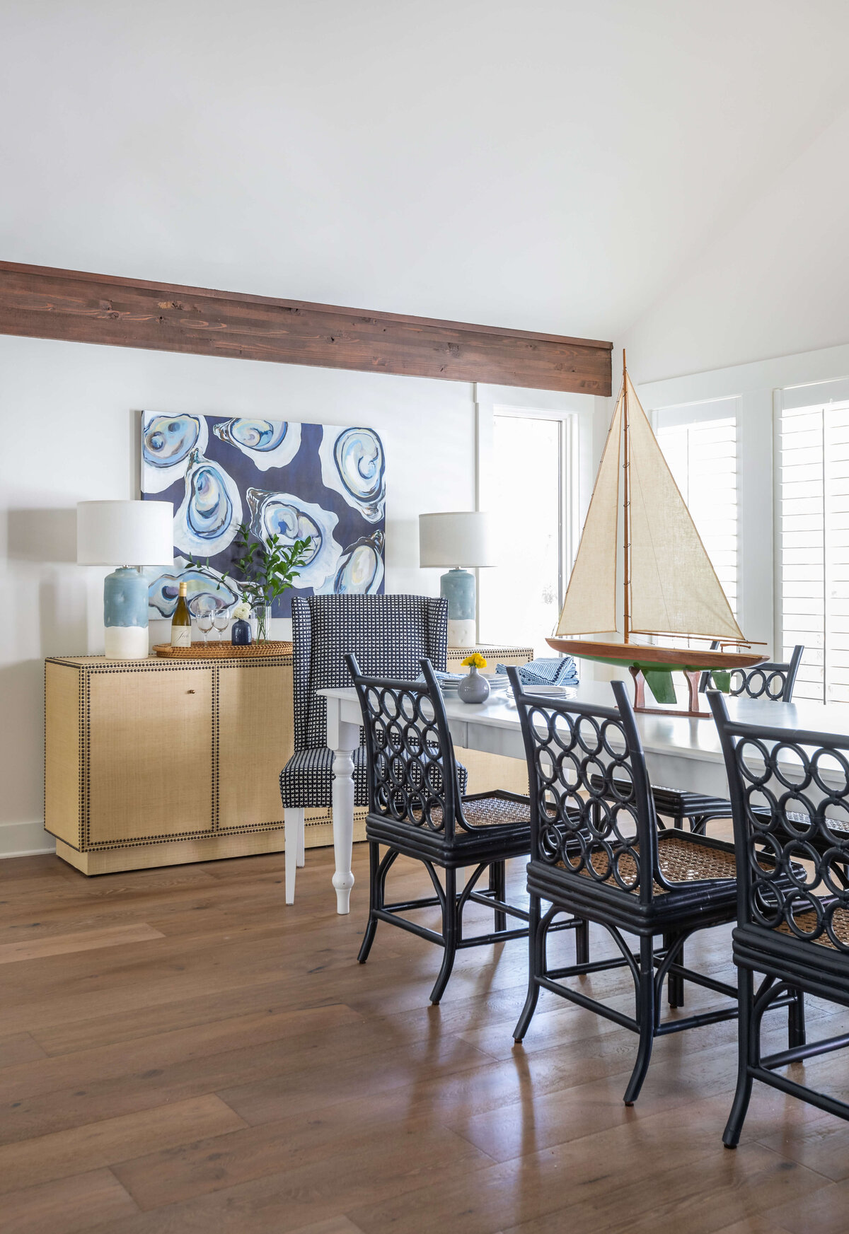 Amelia Island Coastal Bungalow Lola Interiors Dining Room