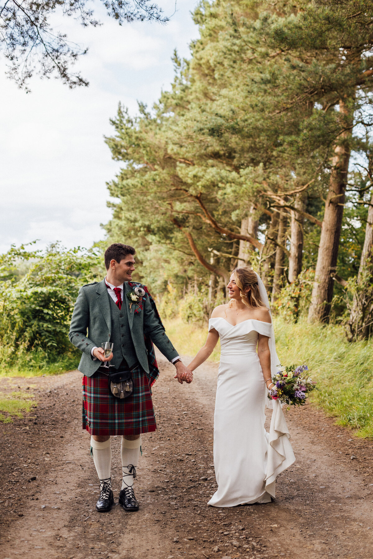 Bride and groom portrait at The Free Company wedding
