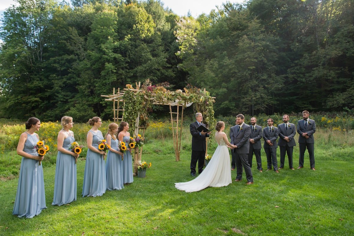 photographer for Vermont outdoor wedding ceremony