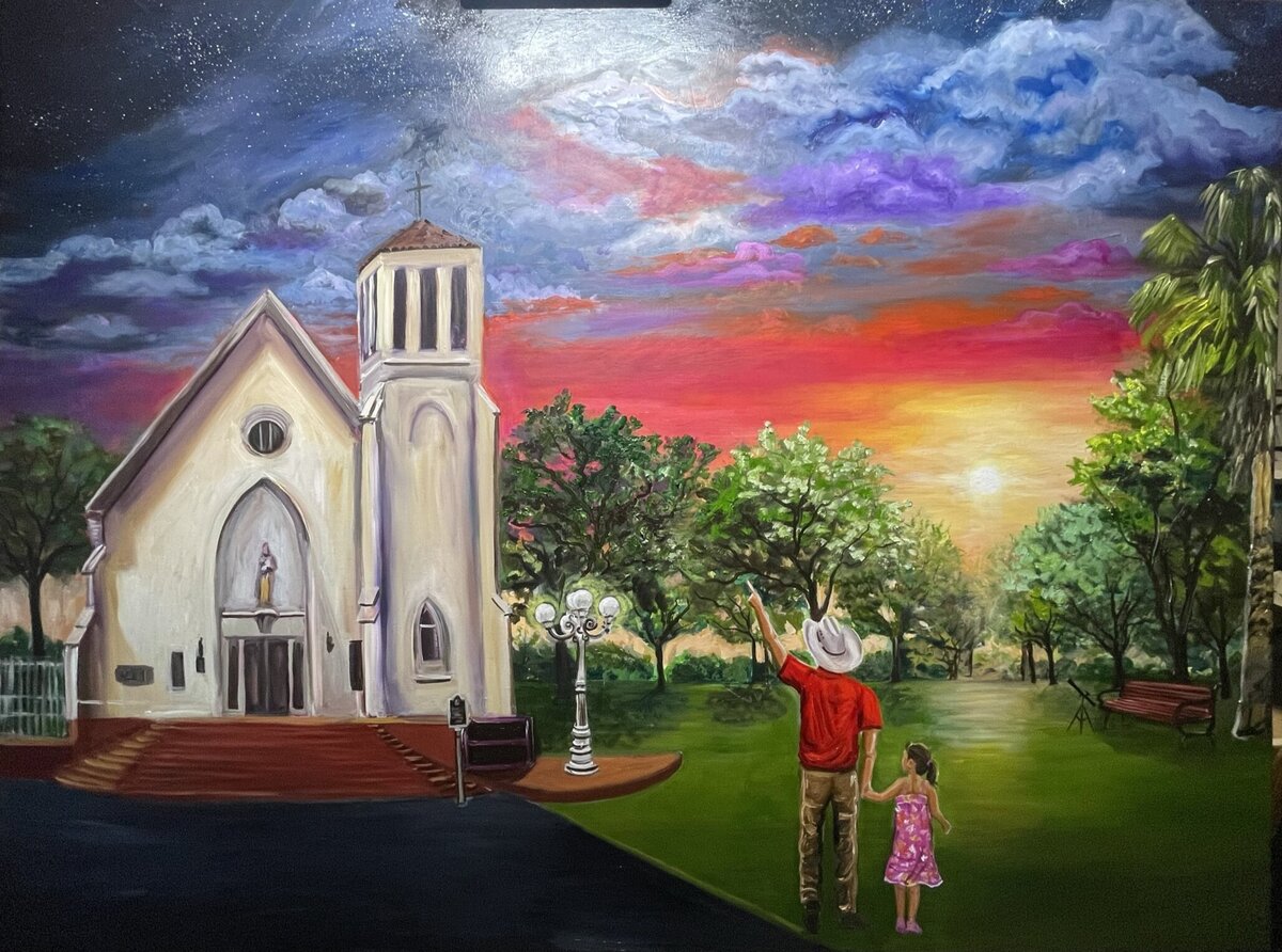 commisioned oil painting laredo texas