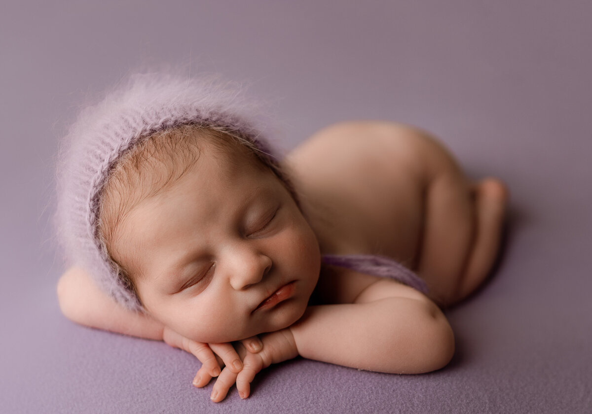 newborn baby purple photography