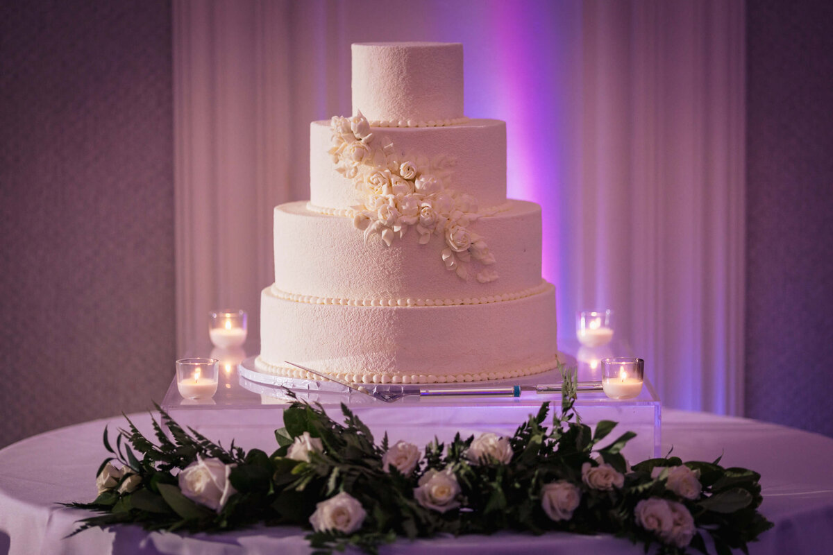 Wedding Reception Four-Layered White Cake