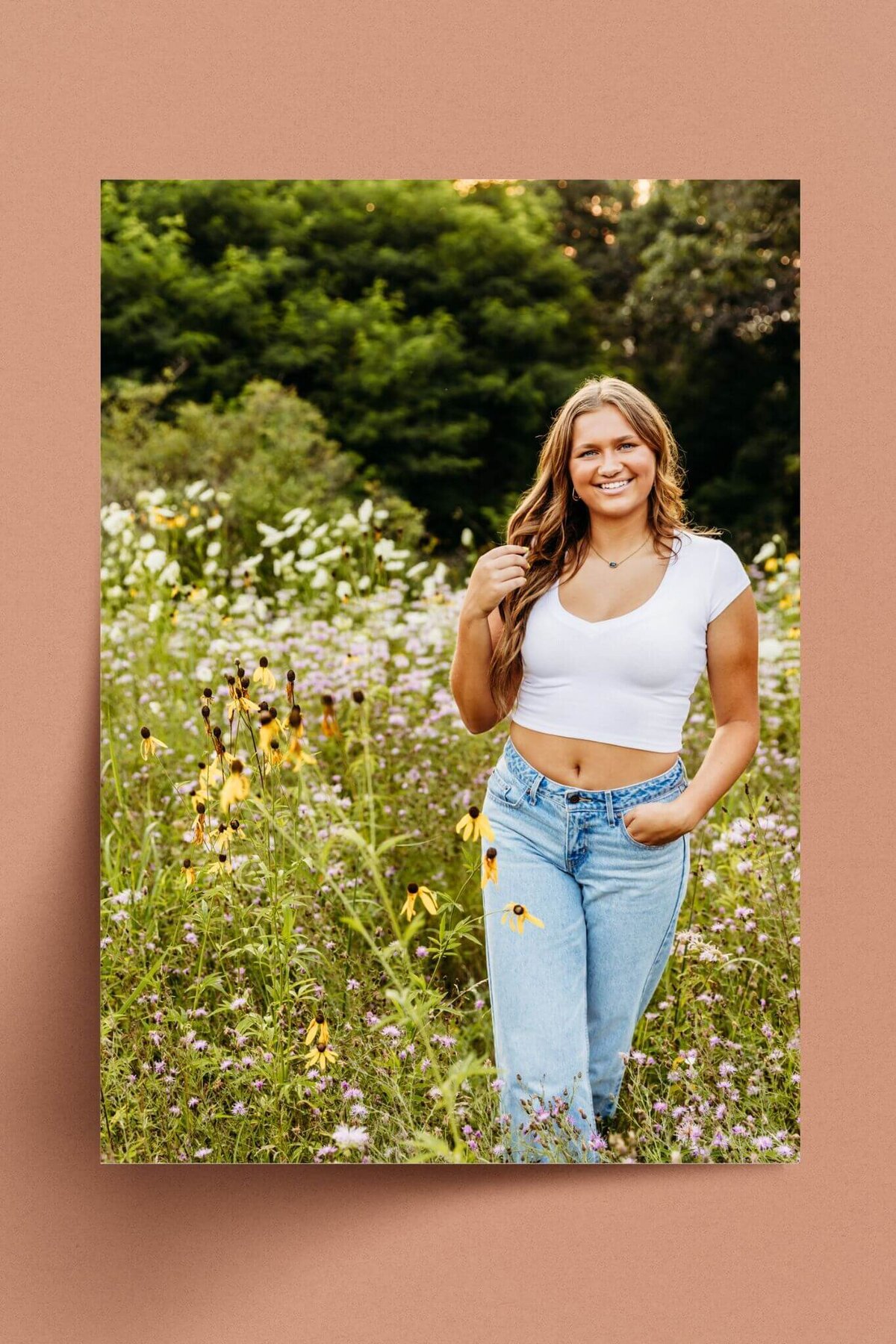 image of a loose print of a high school senior thats printed by Ashley Kalbus 