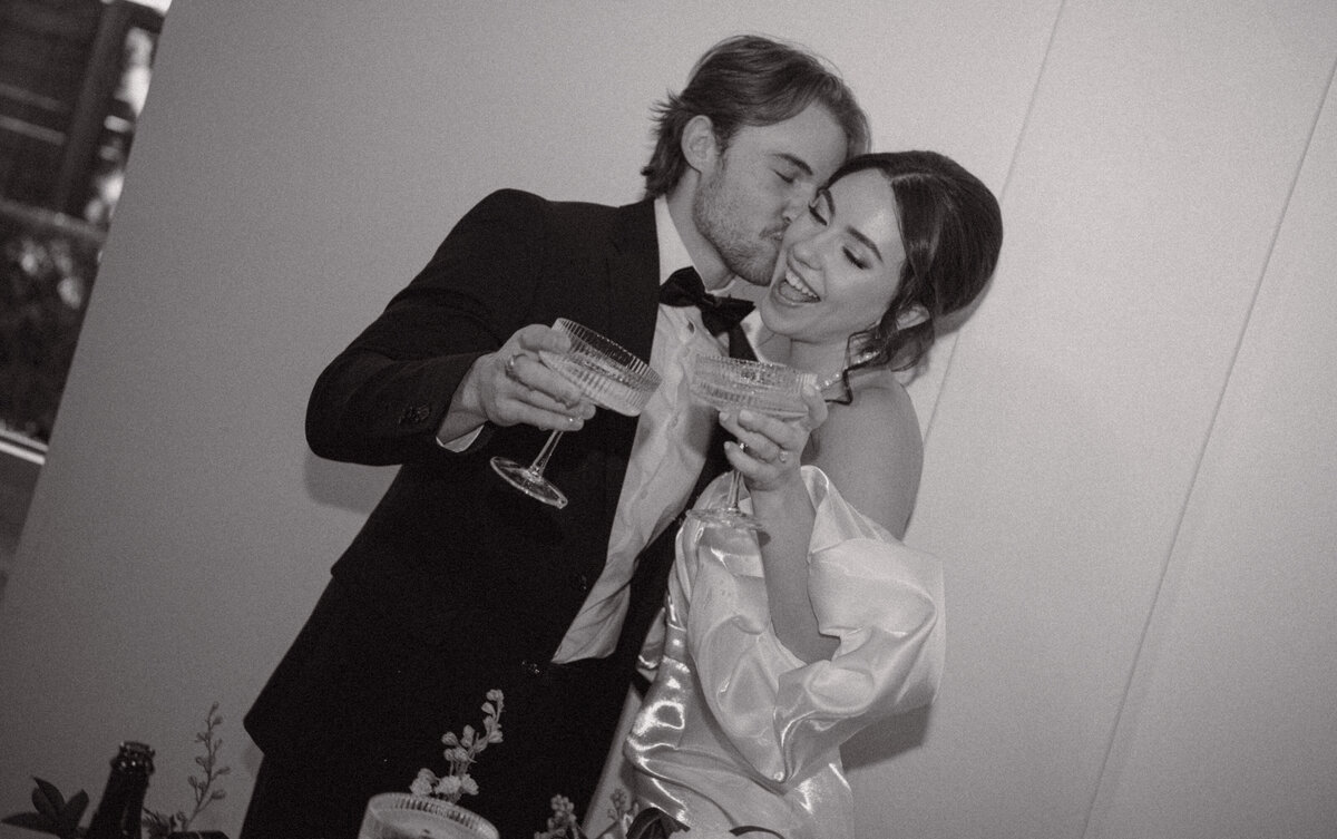 Luxury wedding with Champagne tower