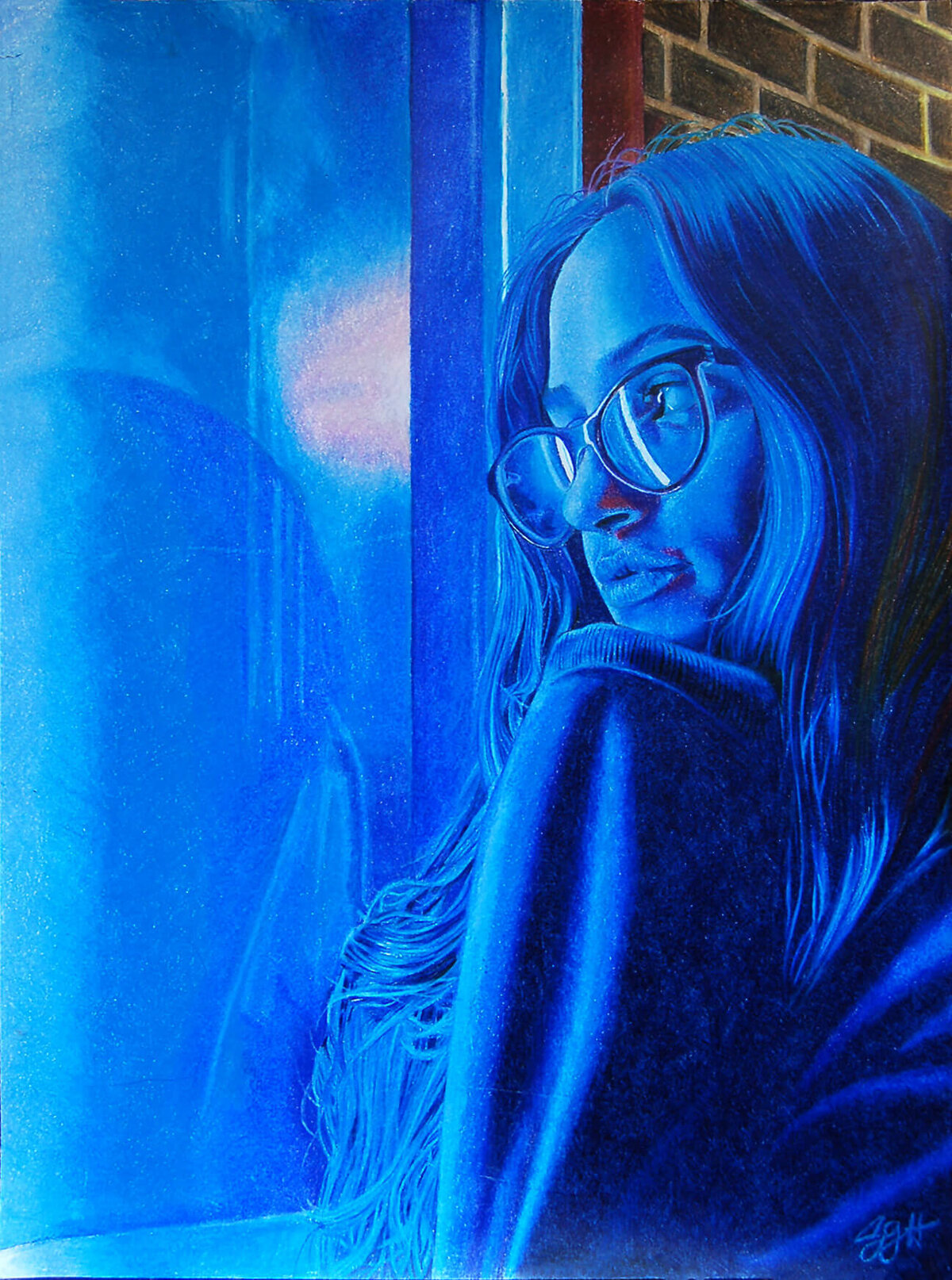 blue-hyperrealistic-colored-pencil-portrait