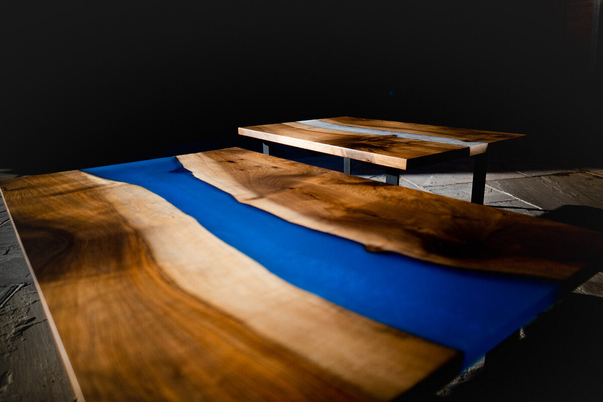 photograph of some river tables