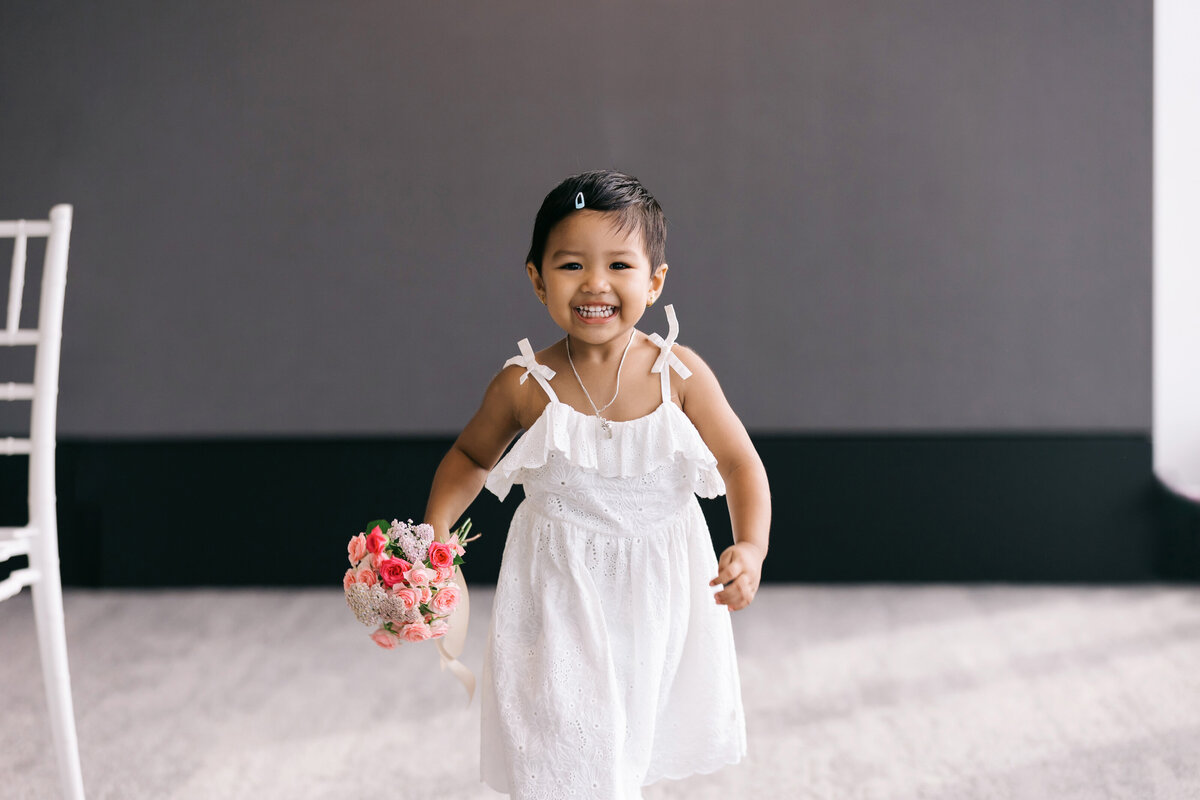 Smiling toddler at the Brisbane Registry Office