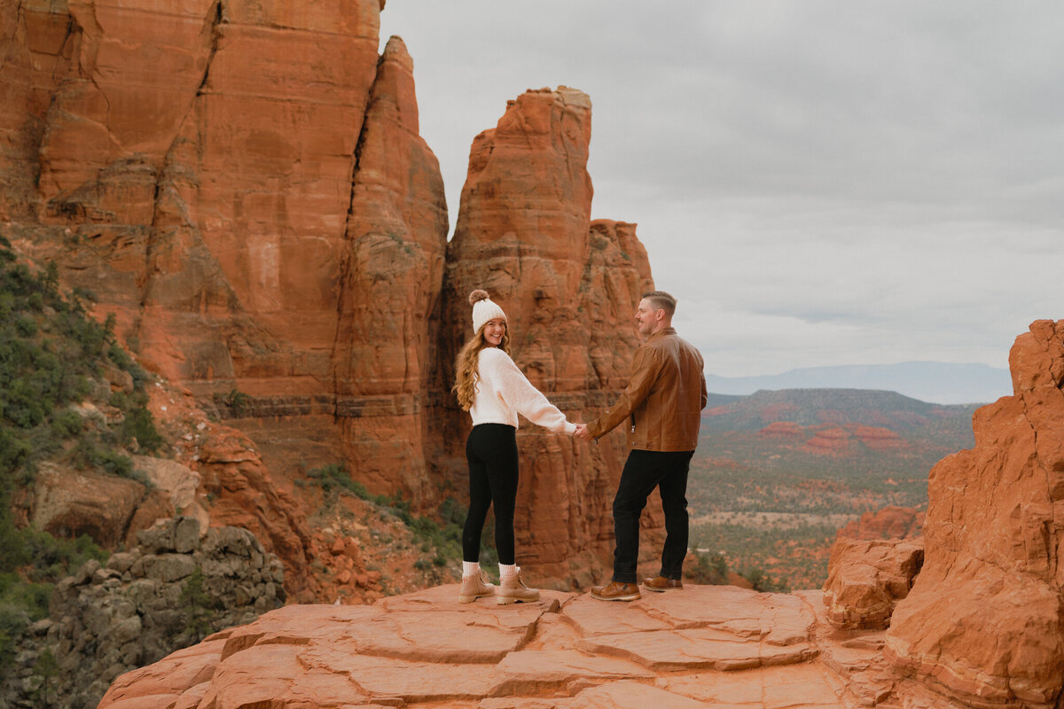 Sarah Folkers Photo Sedona Cathedral Rock Elopement Engagement-17