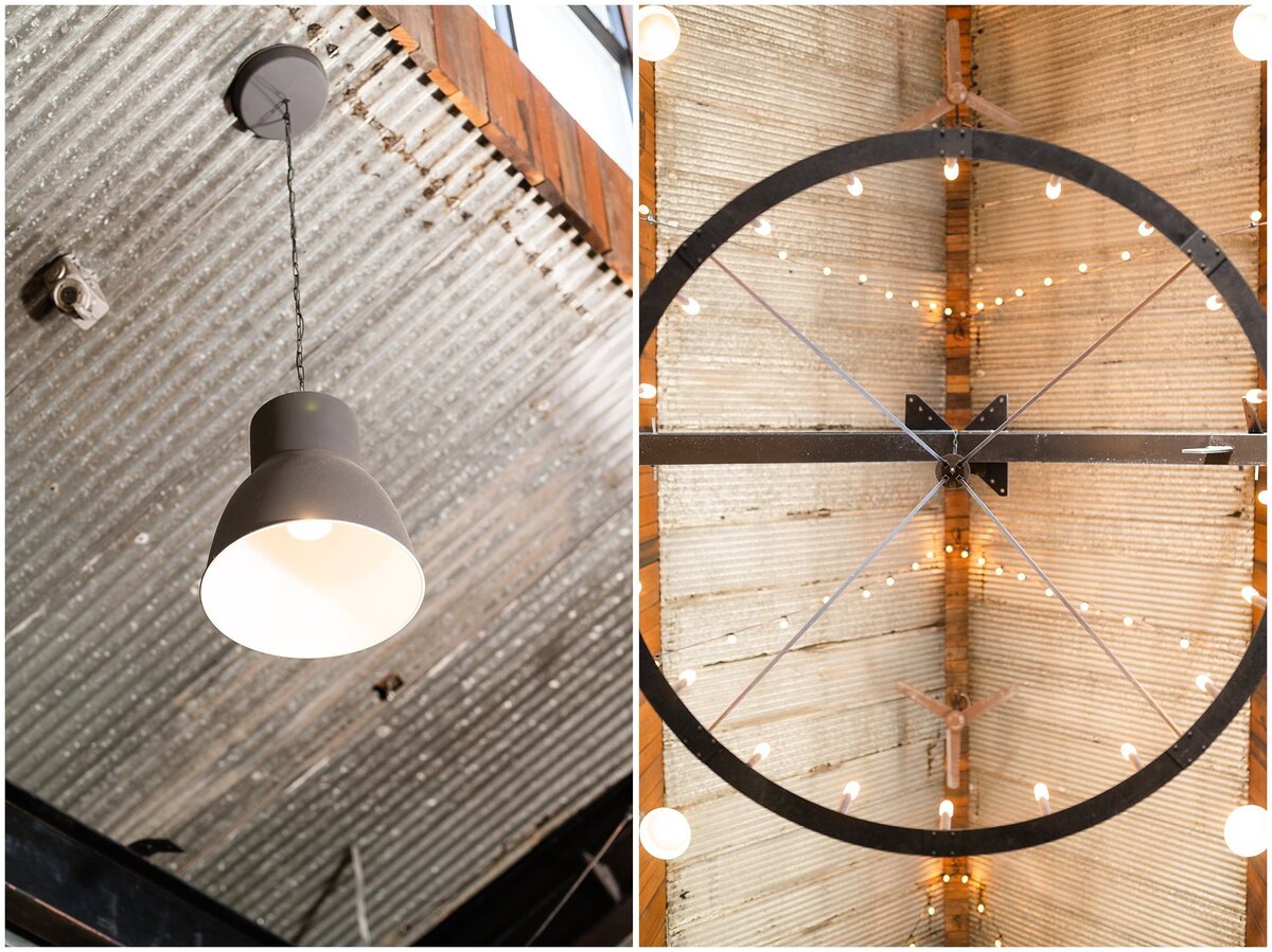 Lighting details at Knot and Pine's Alpine Barn