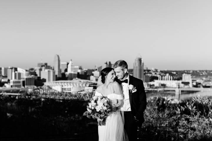 The Best Wedding Photographer Cincinnati Ohio Classic Monastery Devau Park Skyline