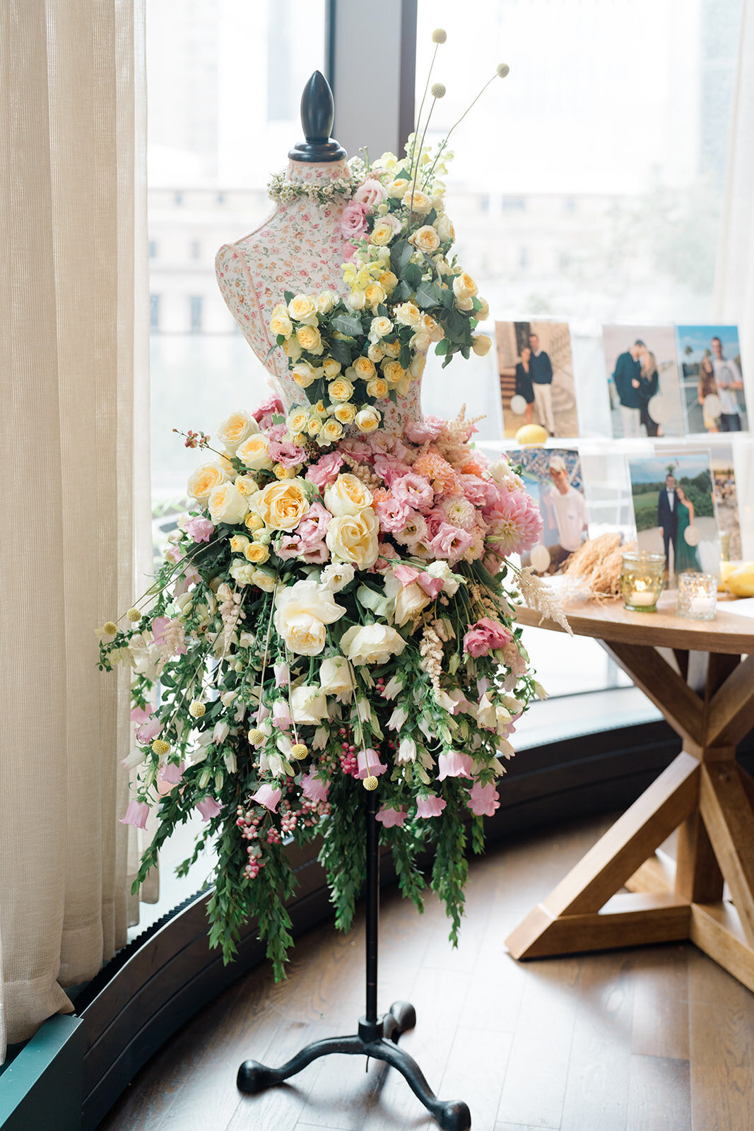 Dress made of flowers