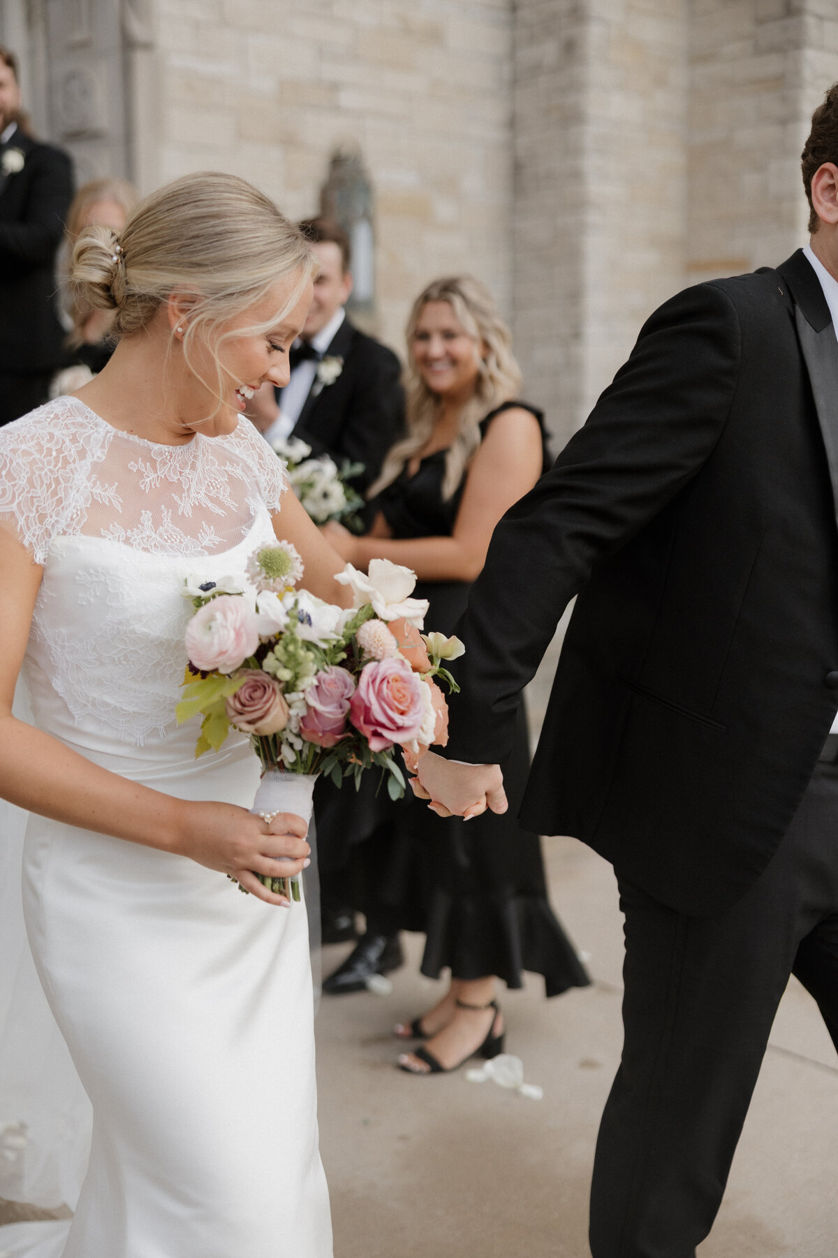 Indianapolis wedding photographer candid bridal bouquet portrait