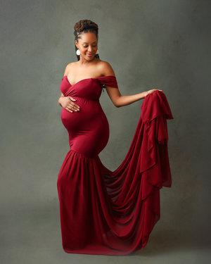 Long red Maternity Dress in charlotte