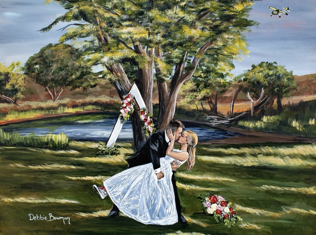 Texas live wedding painter