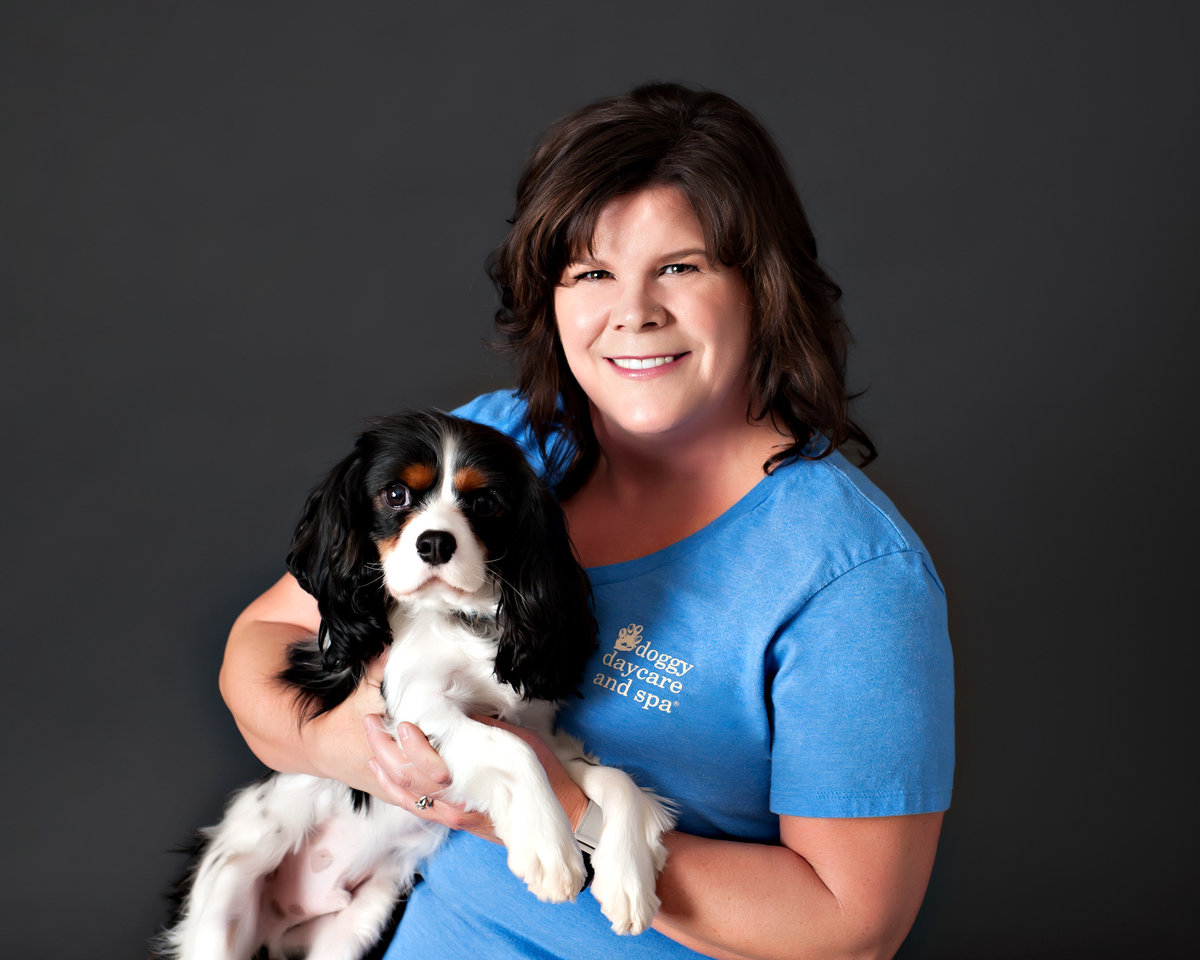 doggy day care and spa owner branding portraits lansing michigan