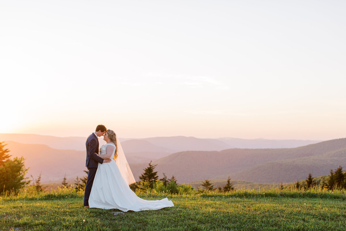 Snowshoe Resort Wedding Sunset