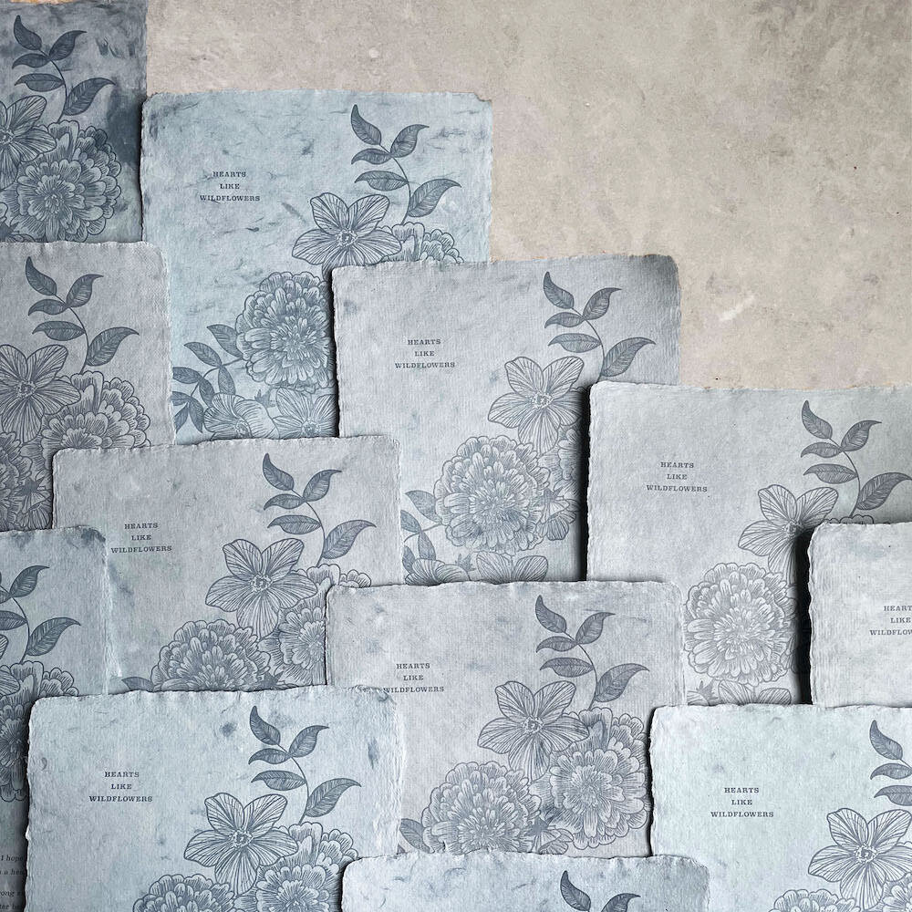 blue-wildflower-letterpress-print-handmade-paper-bodega-press